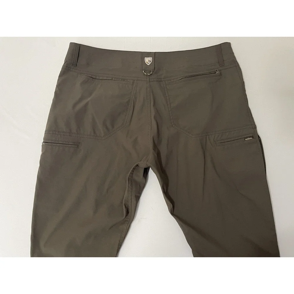 Kuhl Renegade Hiking Climbing Rock Pants Dark Brown Nylon Stretch Mens 36x32